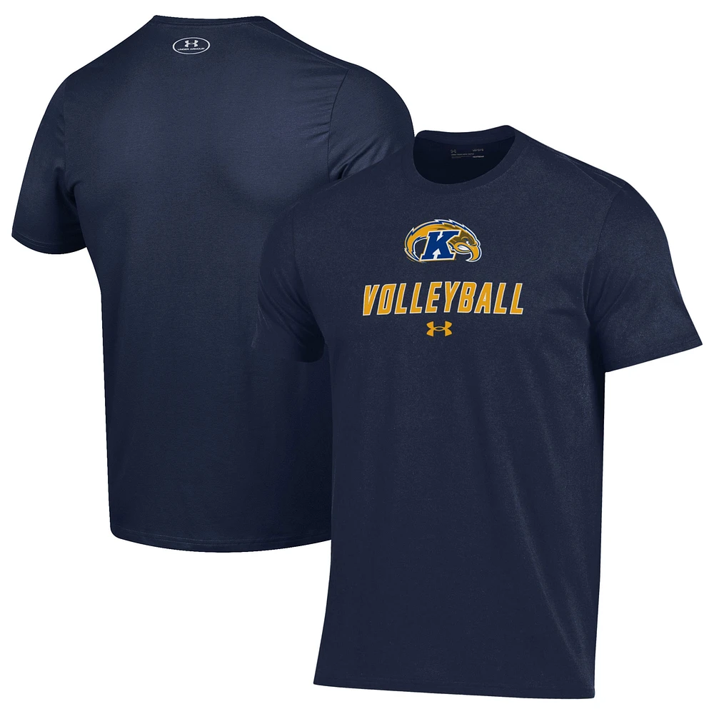 Men's Under Armour Navy Kent State Golden Flashes Volleyball Performance T-Shirt