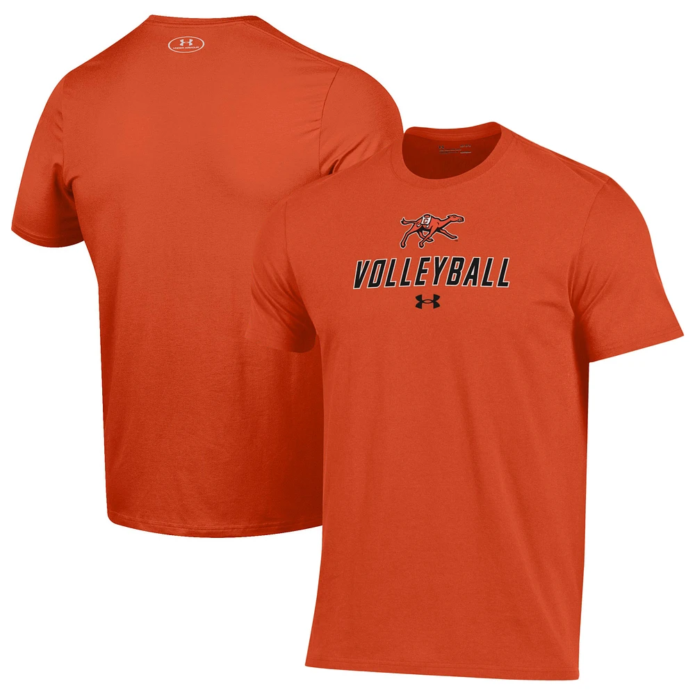 Men's Under Armour Orange Campbell Fighting Camels Volleyball Performance T-Shirt