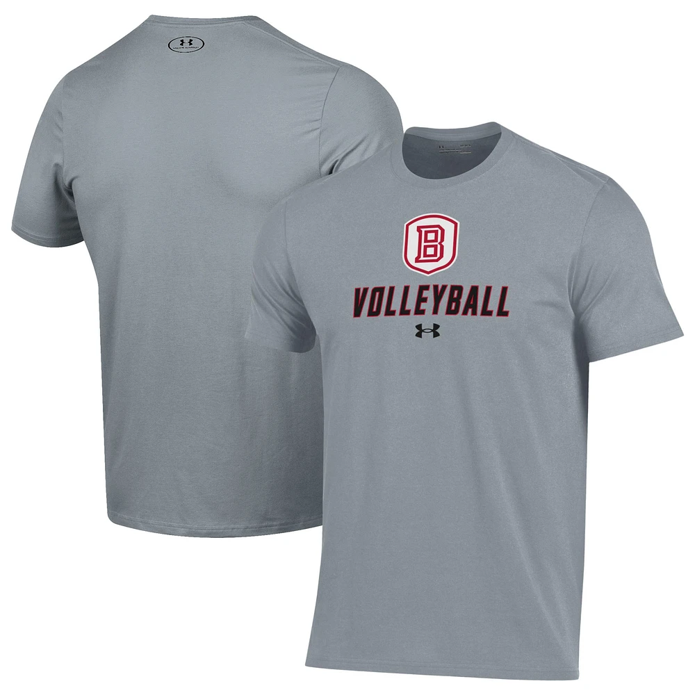 Men's Under Armour Gray Bradley Braves Volleyball Performance T-Shirt