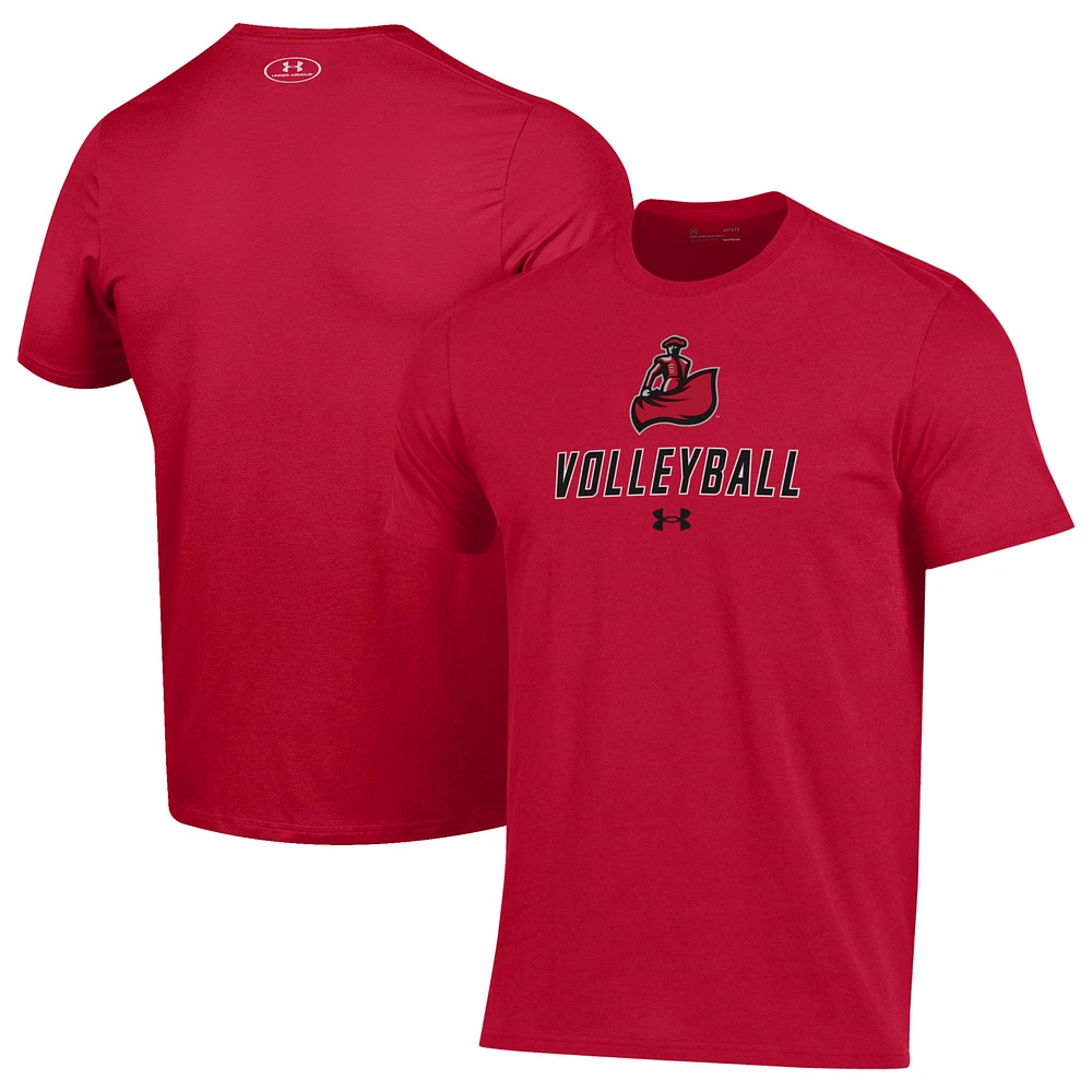 Men's Under Armour Red Cal State Northridge Matadors Volleyball Performance T-Shirt
