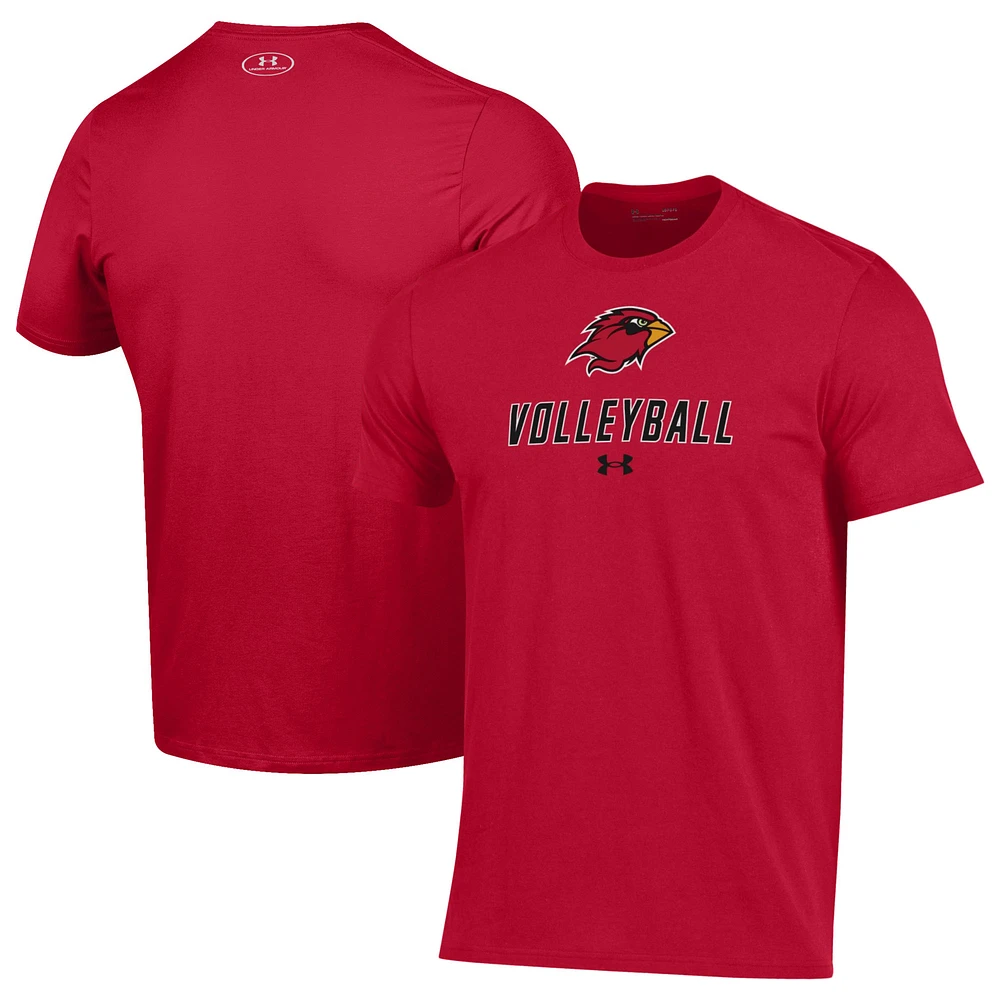 Men's Under Armour Red Lamar Cardinals Volleyball Performance T-Shirt