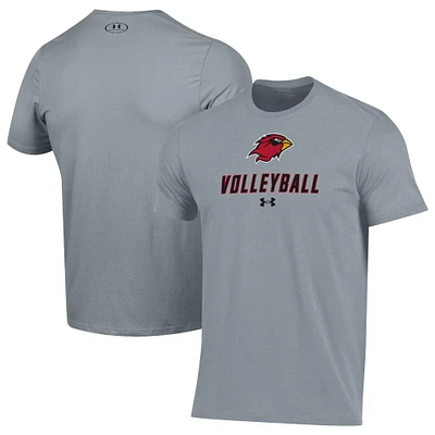 Men's Under Armour Gray Lamar Cardinals Volleyball Performance T-Shirt