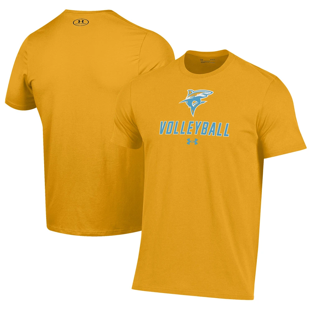 Men's Under Armour Gold LIU Sharks Volleyball Performance T-Shirt