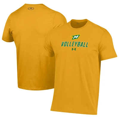 Men's Under Armour Gold McDaniel Green Terror Volleyball Performance T-Shirt