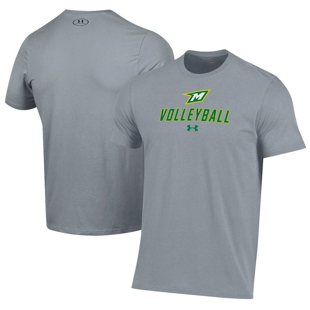 Men's Under Armour Gray McDaniel Green Terror Volleyball Performance T-Shirt