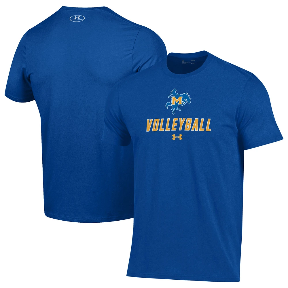 Men's Under Armour Royal McNeese State Cowboys Volleyball Performance T-Shirt
