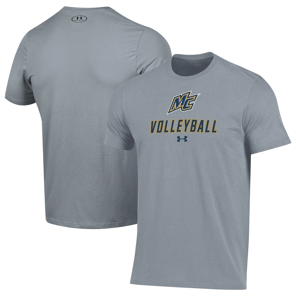 Men's Under Armour Gray Merrimack College Warriors Volleyball Performance T-Shirt