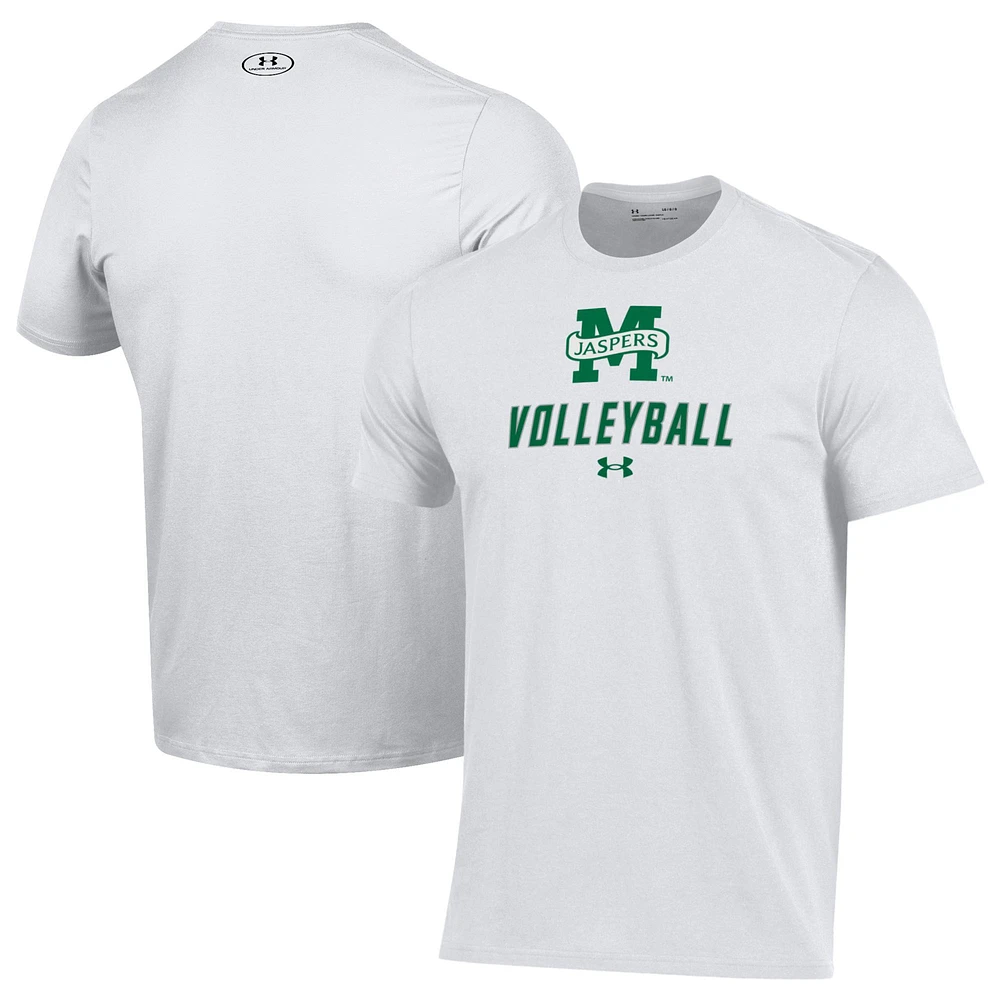 Men's Under Armour White Manhattan Jaspers Volleyball Performance T-Shirt