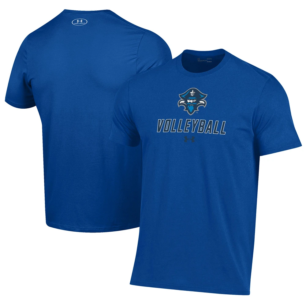 Men's Under Armour Blue New Orleans Privateers Volleyball Performance T-Shirt