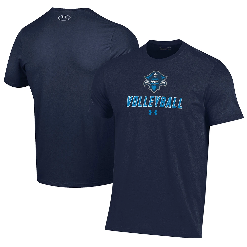 Men's Under Armour Navy New Orleans Privateers Volleyball Performance T-Shirt
