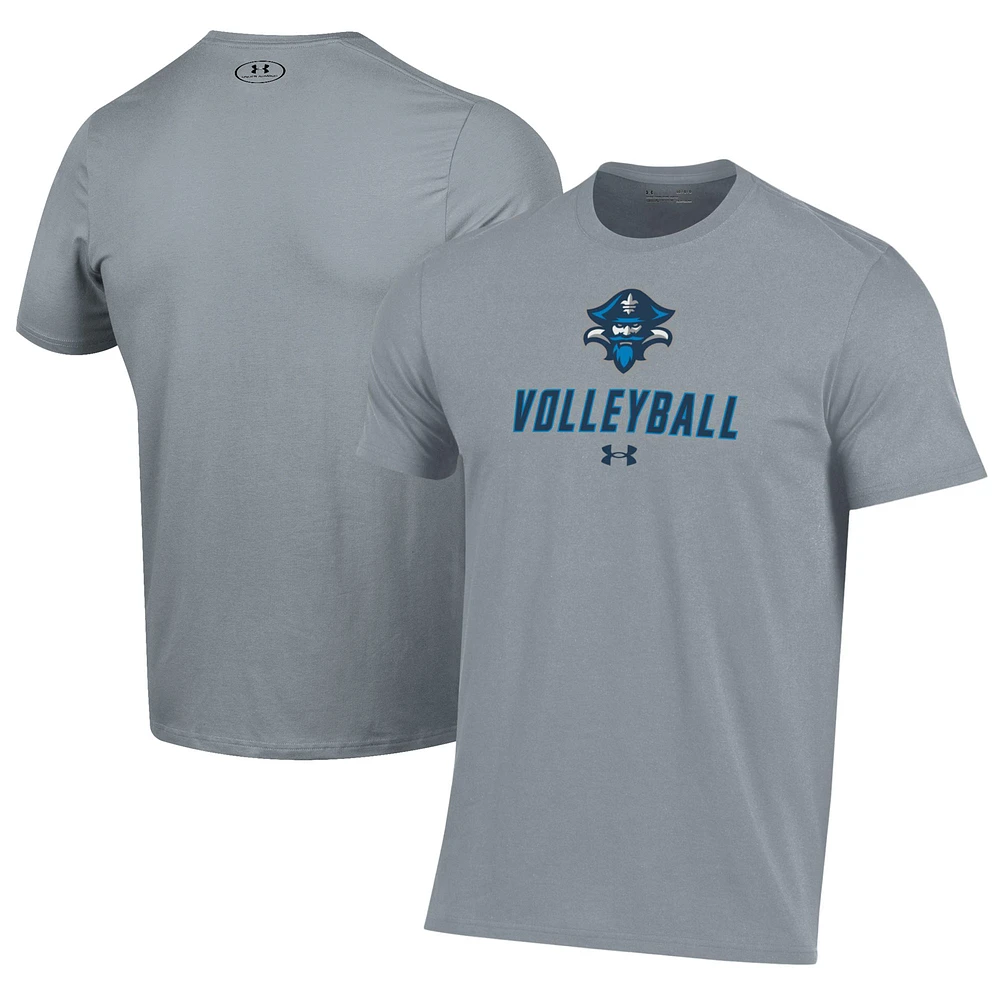 Men's Under Armour Gray New Orleans Privateers Volleyball Performance T-Shirt