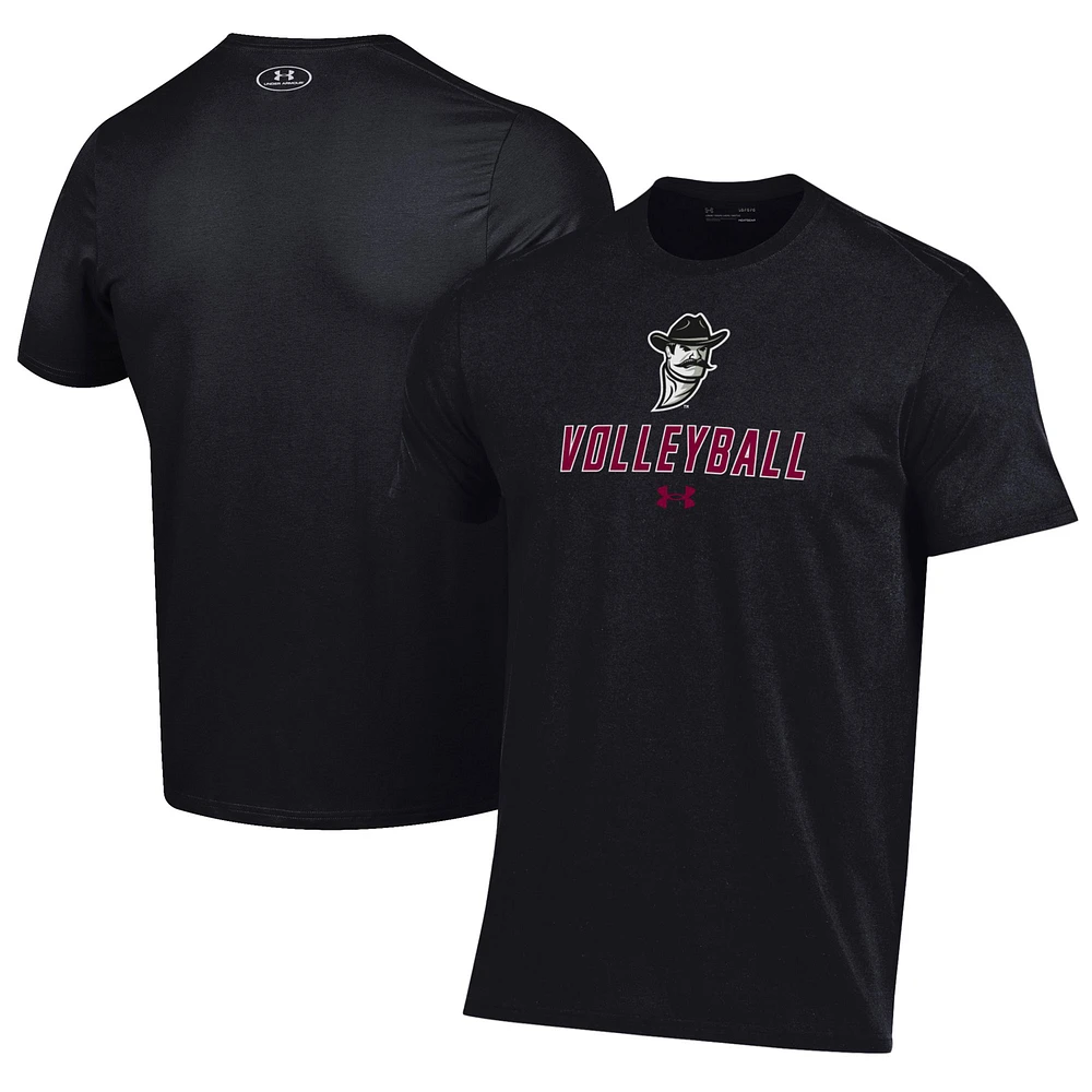 Men's Under Armour Black New Mexico State Aggies Volleyball Performance T-Shirt