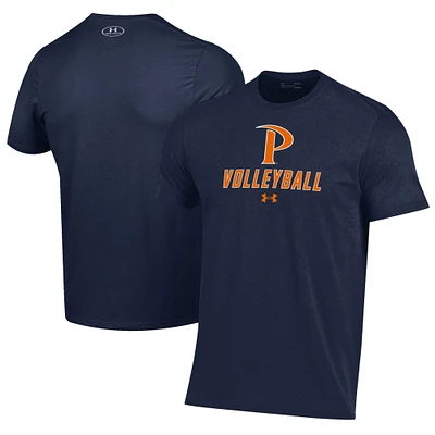 Men's Under Armour Navy Pepperdine Waves Volleyball Performance T-Shirt
