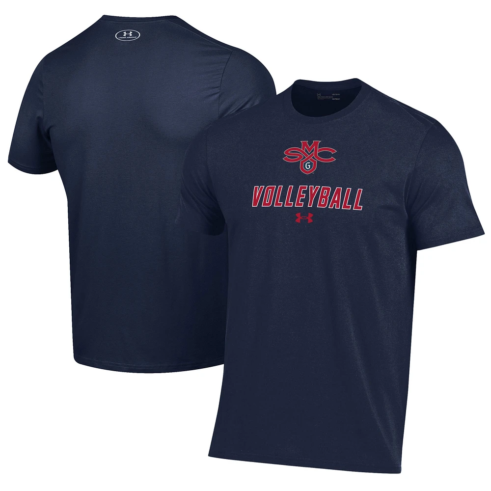 Men's Under Armour Navy Saint Mary's Gaels Volleyball Performance T-Shirt