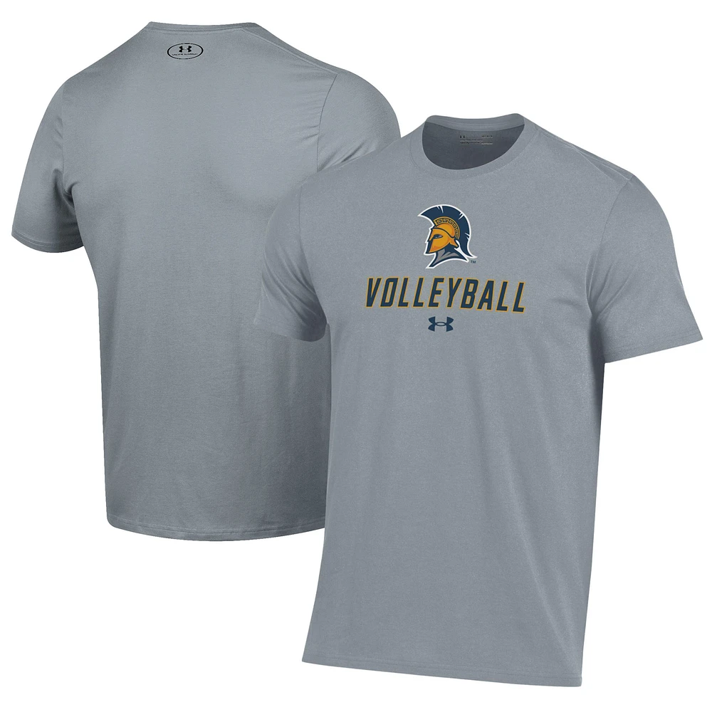 Men's Under Armour Gray UNCG Spartans Volleyball Performance T-Shirt