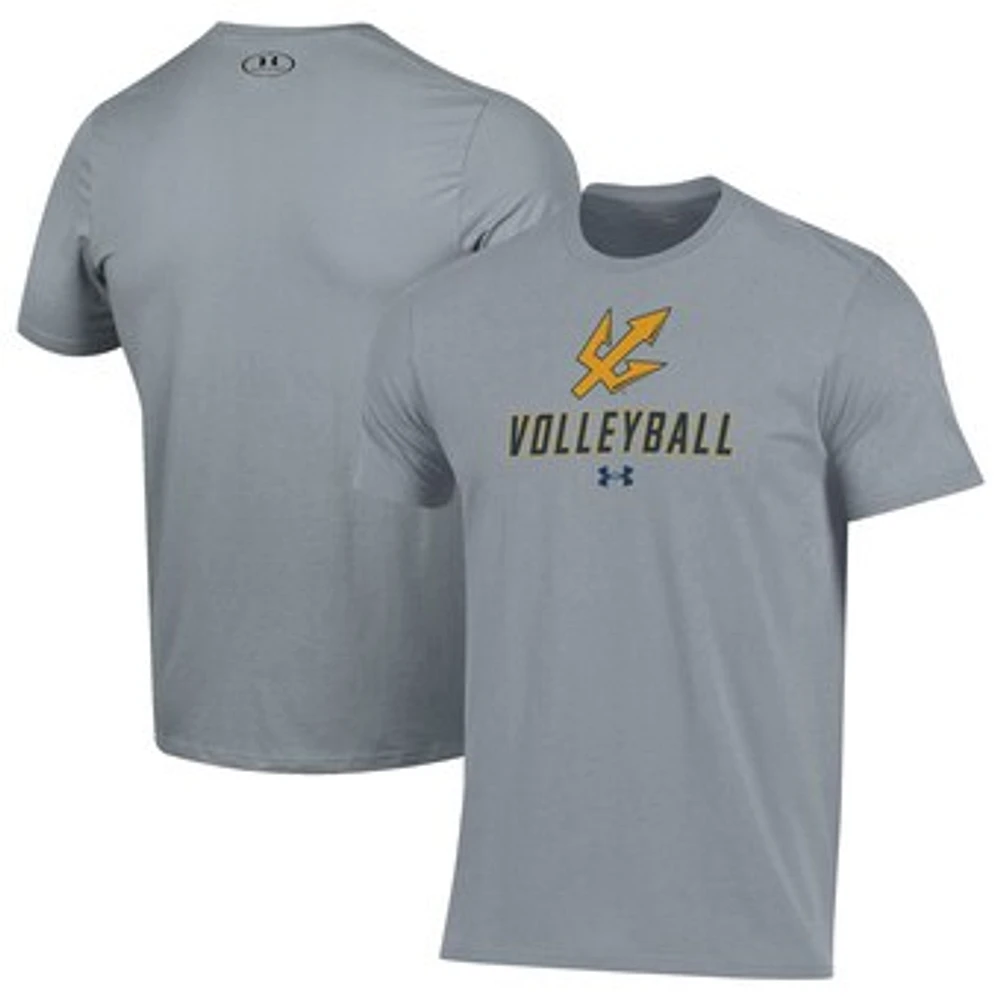 Men's Under Armour Gray UC San Diego Tritons Volleyball Performance T-Shirt