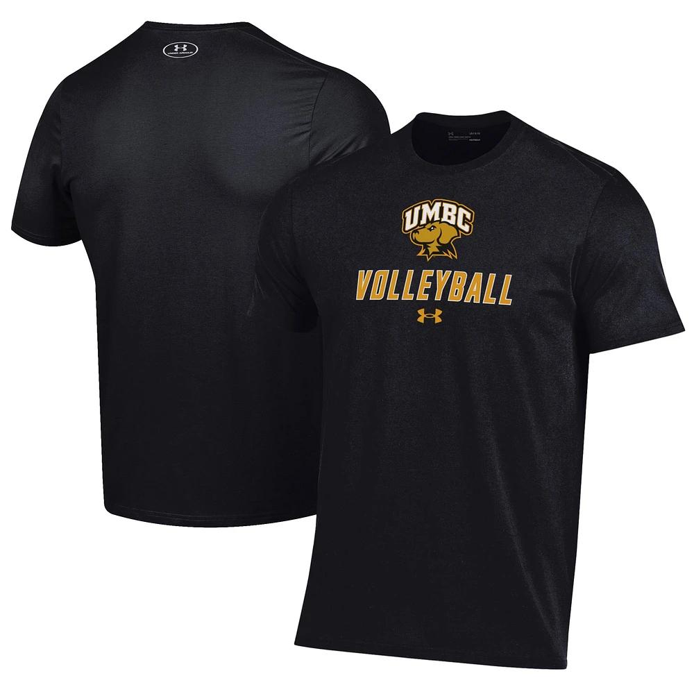 Men's Under Armour Black University of Maryland Baltimore Volleyball Performance T-Shirt