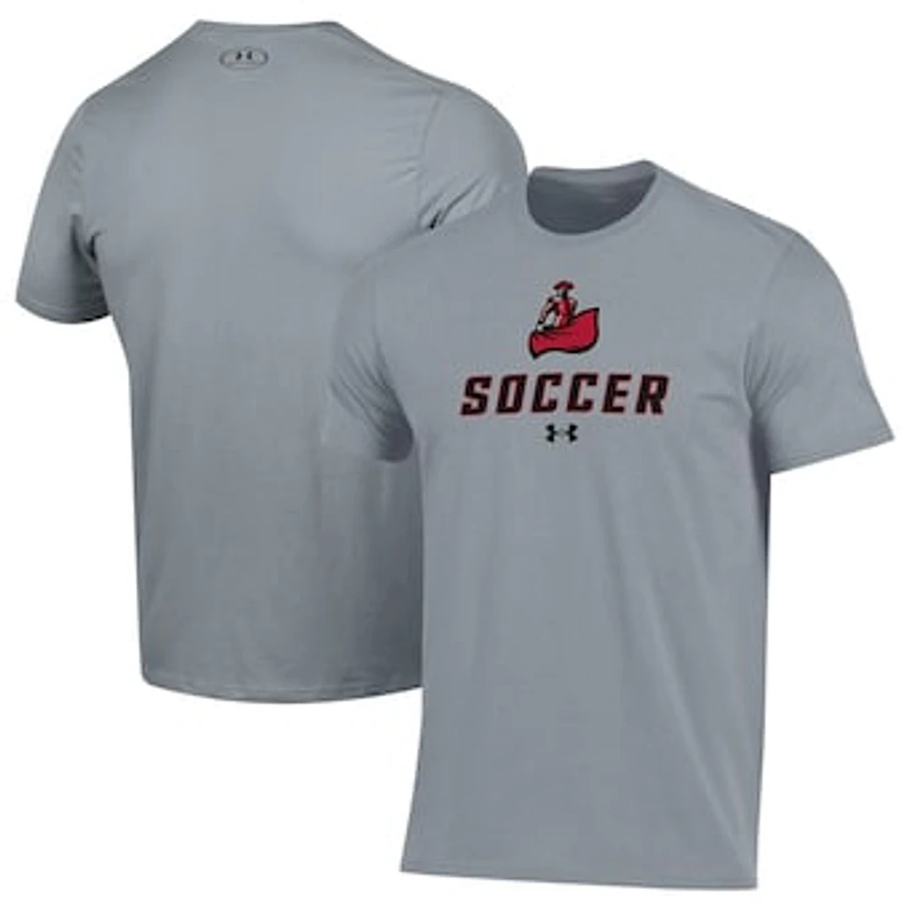 Men's Under Armour Gray Cal State Northridge Matadors Soccer Performance T-Shirt