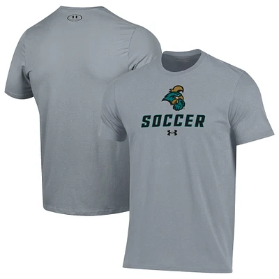 Men's Under Armour Gray Coastal Carolina Chanticleers Soccer Performance T-Shirt