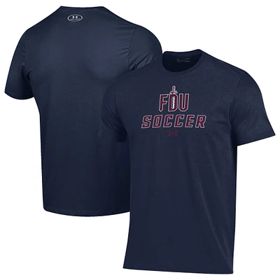 Men's Under Armour Navy Fairleigh Dickinson Knights Soccer Performance T-Shirt
