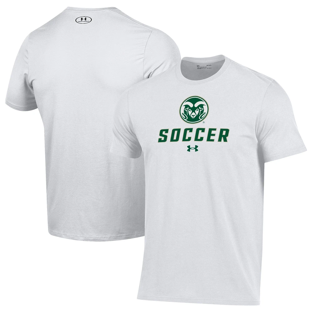 Men's Under Armour White Colorado State Rams Soccer Performance T-Shirt