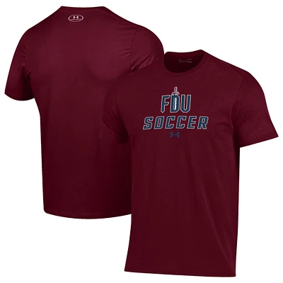 Men's Under Armour Burgundy Fairleigh Dickinson Knights Soccer Performance T-Shirt