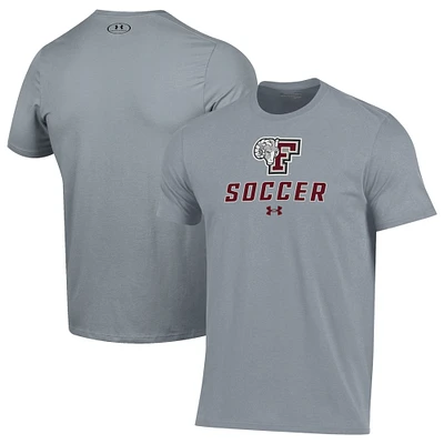 Men's Under Armour Gray Fordham Rams Soccer Performance T-Shirt