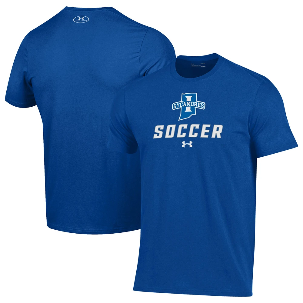 Men's Under Armour Royal Indiana State Sycamores Soccer Performance T-Shirt