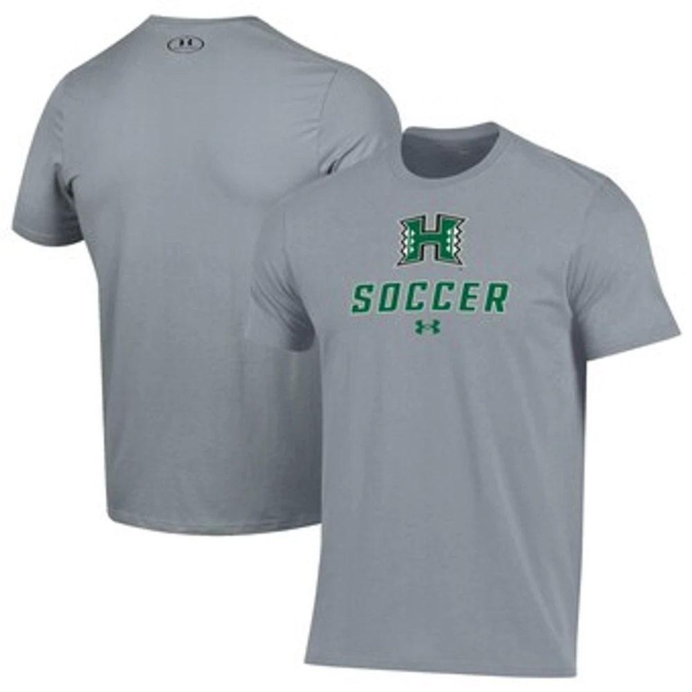 Men's Under Armour Gray Hawaii Rainbow Warriors Soccer Performance T-Shirt