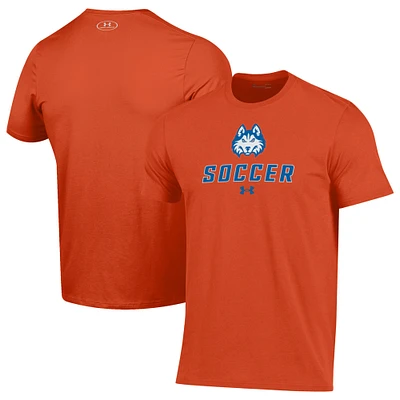 Men's Under Armour Orange Houston Christian Huskies Soccer Performance T-Shirt