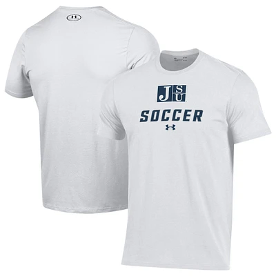 Men's Under Armour White Jackson State Tigers Soccer Performance T-Shirt