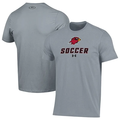 Men's Under Armour Gray Lamar Cardinals Soccer Performance T-Shirt