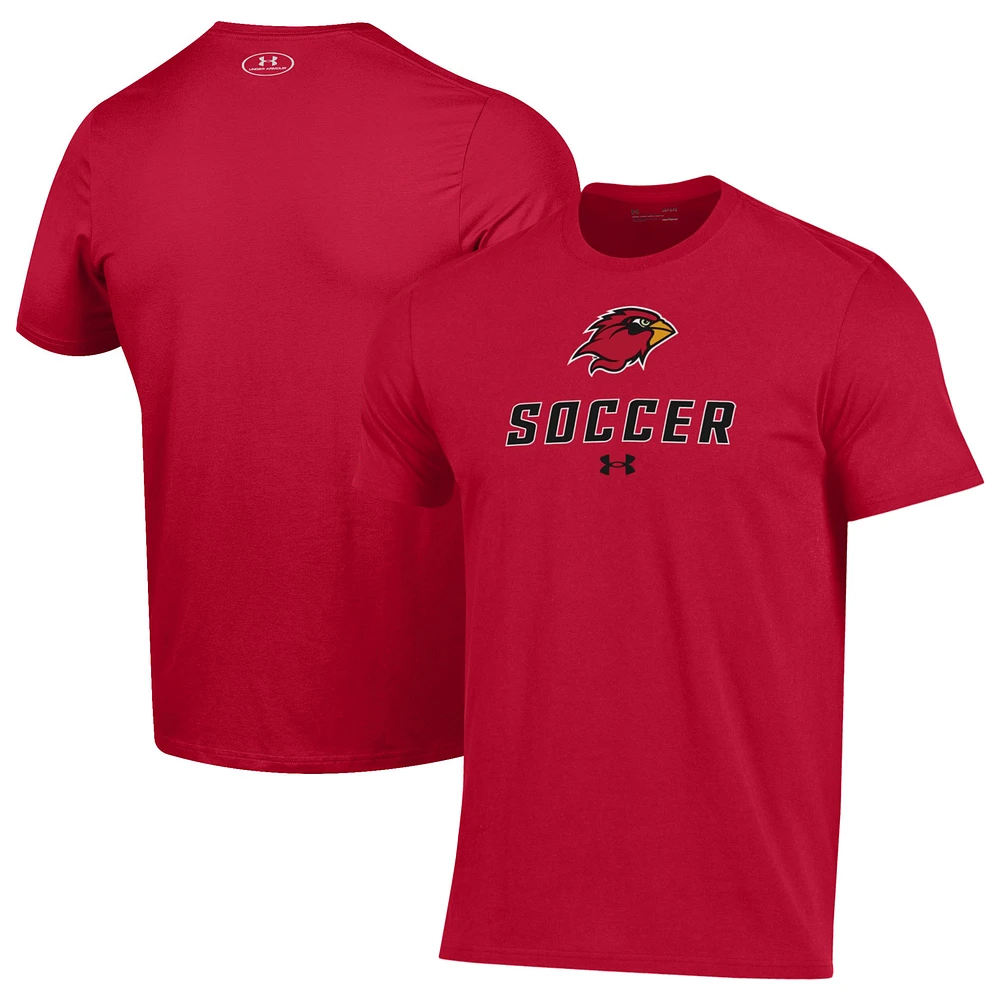 Men's Under Armour Red Lamar Cardinals Soccer Performance T-Shirt