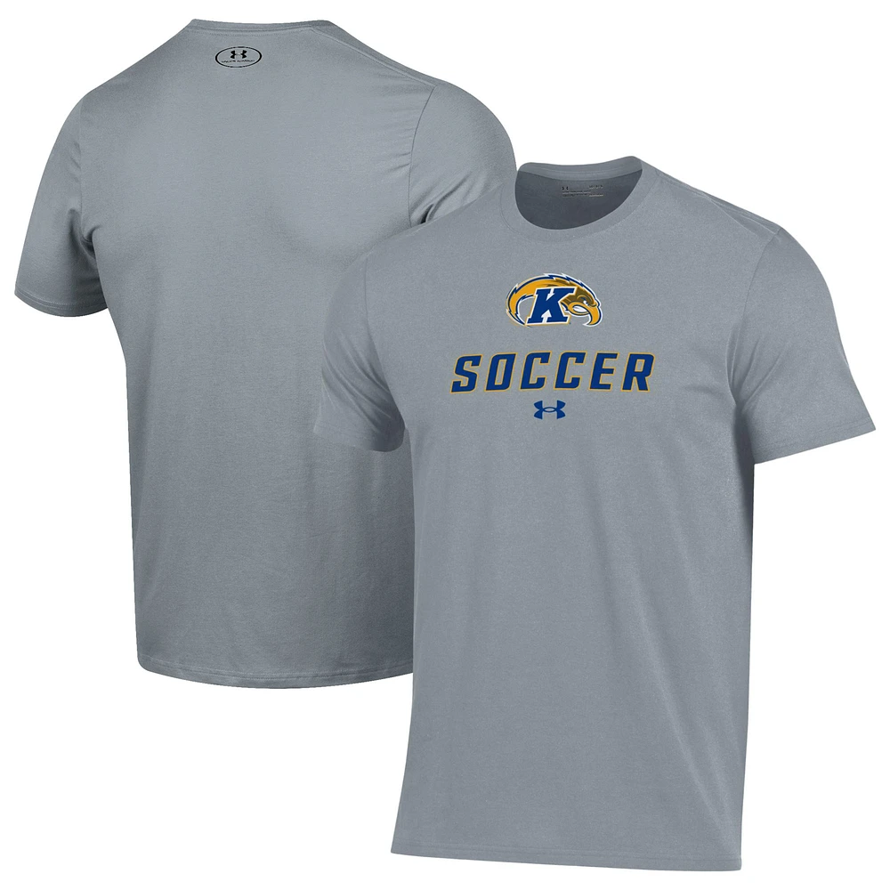 Men's Under Armour Gray Kent State Golden Flashes Soccer Performance T-Shirt