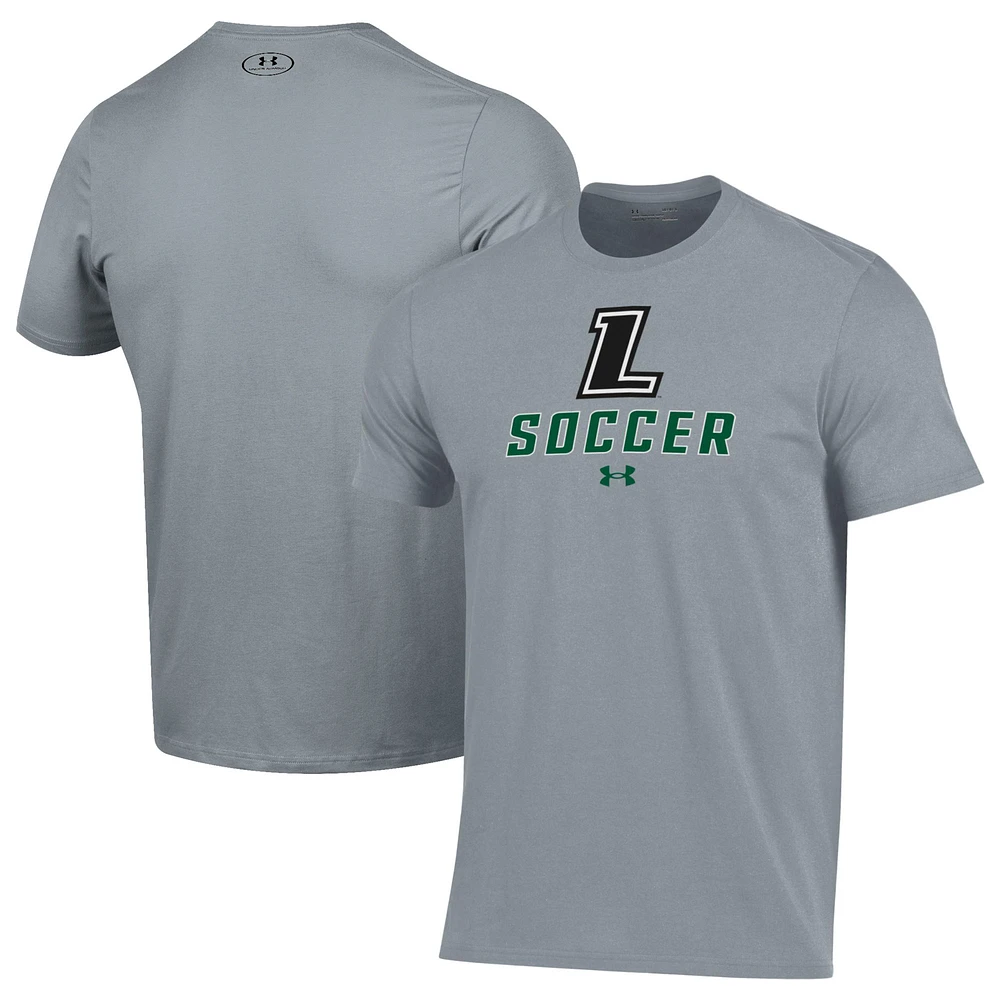 Men's Under Armour Gray Loyola Greyhounds Soccer Performance T-Shirt