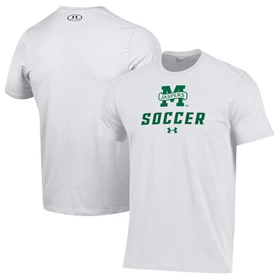 Men's Under Armour White Manhattan Jaspers Soccer Performance T-Shirt