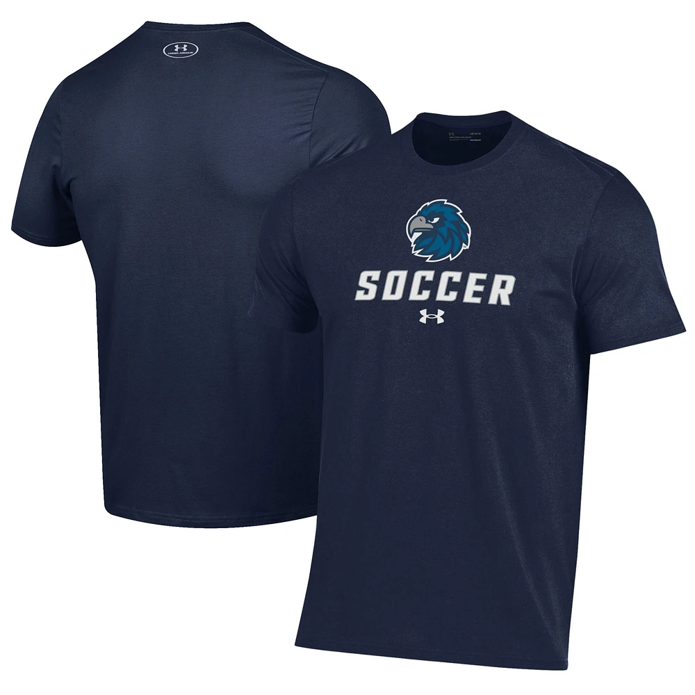 Men's Under Armour Navy Monmouth Hawks Soccer Performance T-Shirt