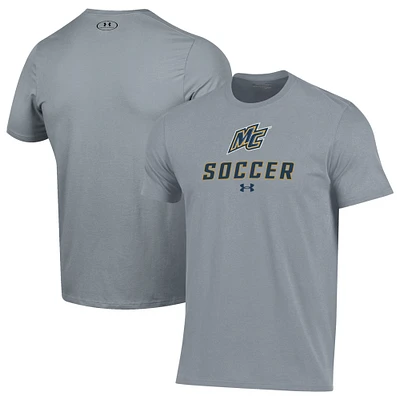 Men's Under Armour Gray Merrimack College Warriors Soccer Performance T-Shirt