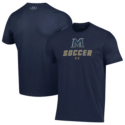 Men's Under Armour Navy Mount St. Mary's Mountaineers Soccer Performance T-Shirt