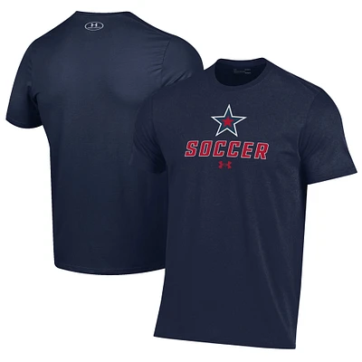 Men's Under Armour Navy Robert Morris Colonials Soccer Performance T-Shirt