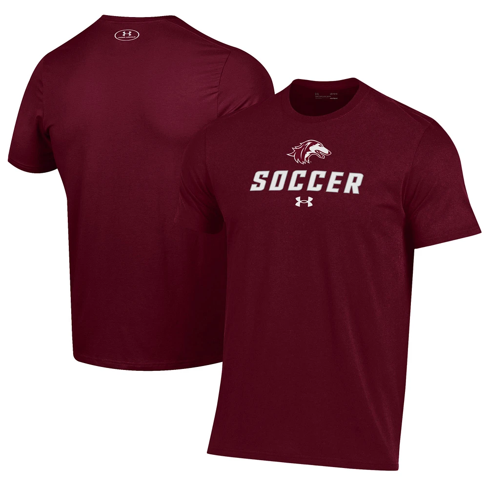 Men's Under Armour Maroon Southern Illinois Salukis Soccer Performance T-Shirt