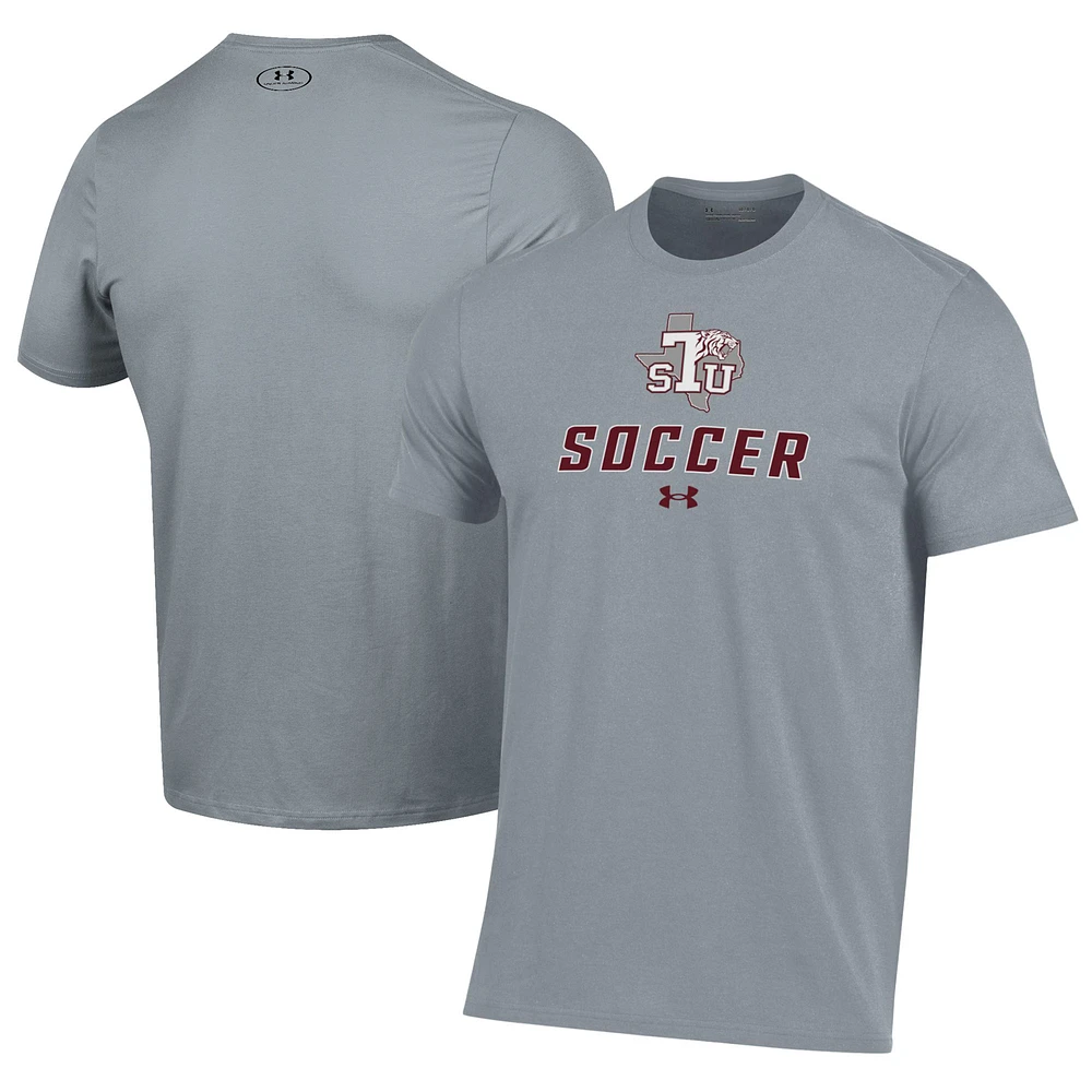 Men's Under Armour Gray Texas Southern Tigers Soccer Performance T-Shirt