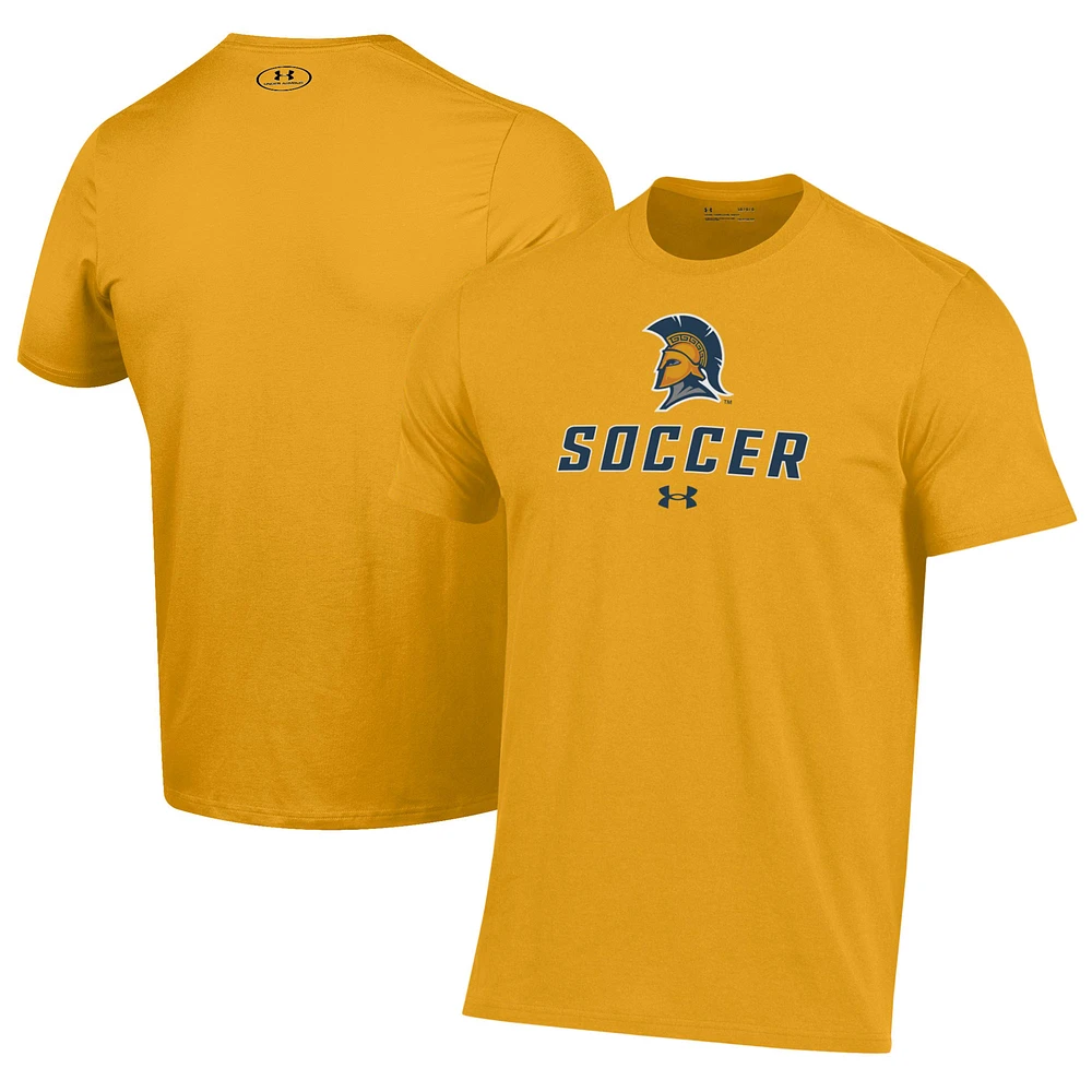 Men's Under Armour Gold UNCG Spartans Soccer Performance T-Shirt