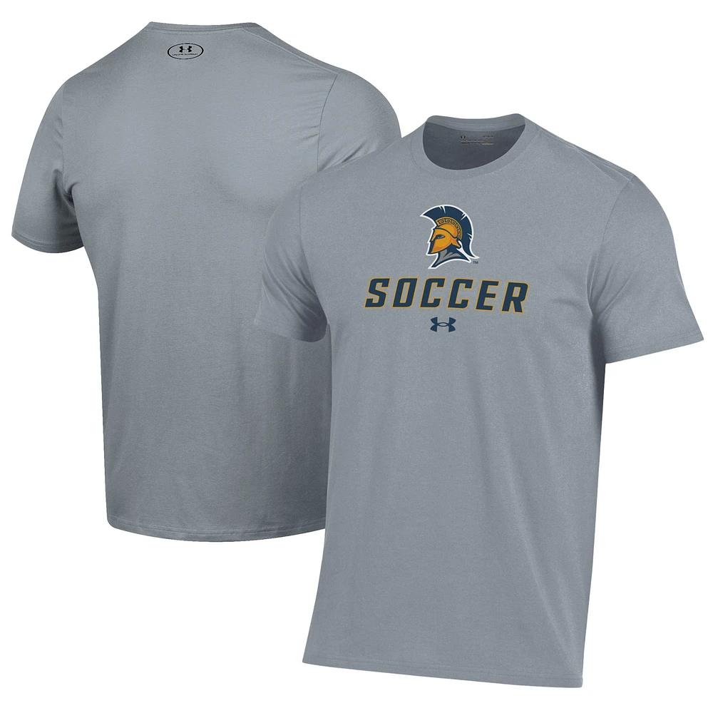 Men's Under Armour Gray UNCG Spartans Soccer Performance T-Shirt