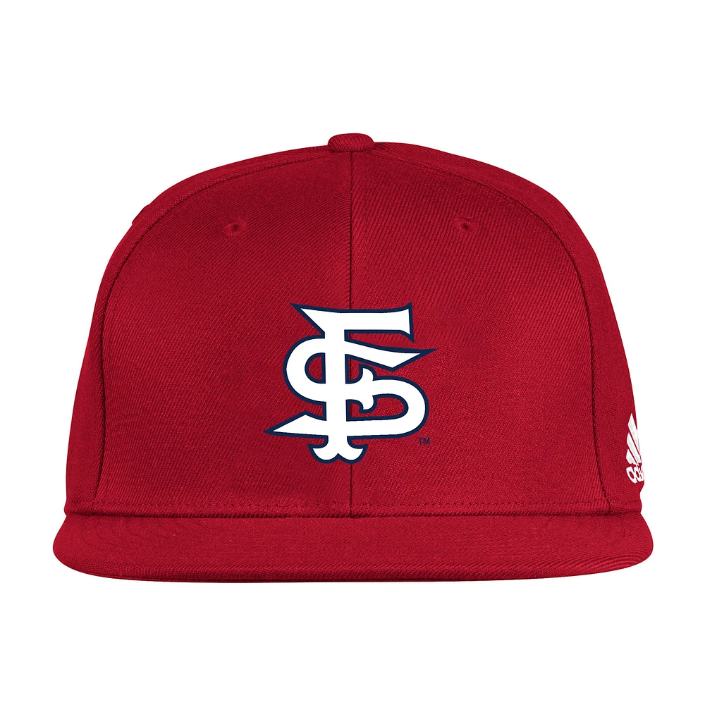 Men's adidas Red Fresno State Bulldogs On-Field Fitted Hat