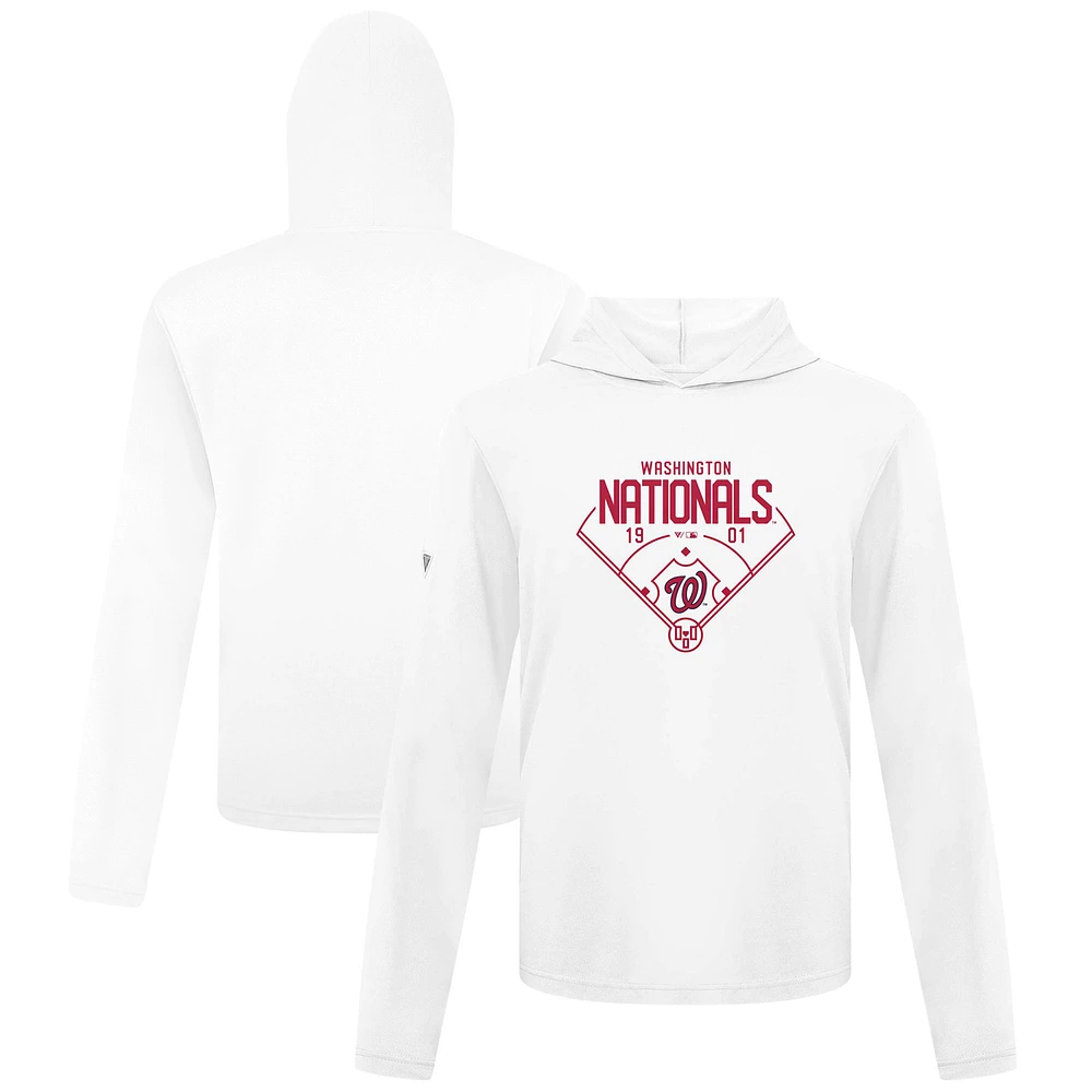 Men's Levelwear White Washington Nationals Anthem Home Field Pullover Hoodie