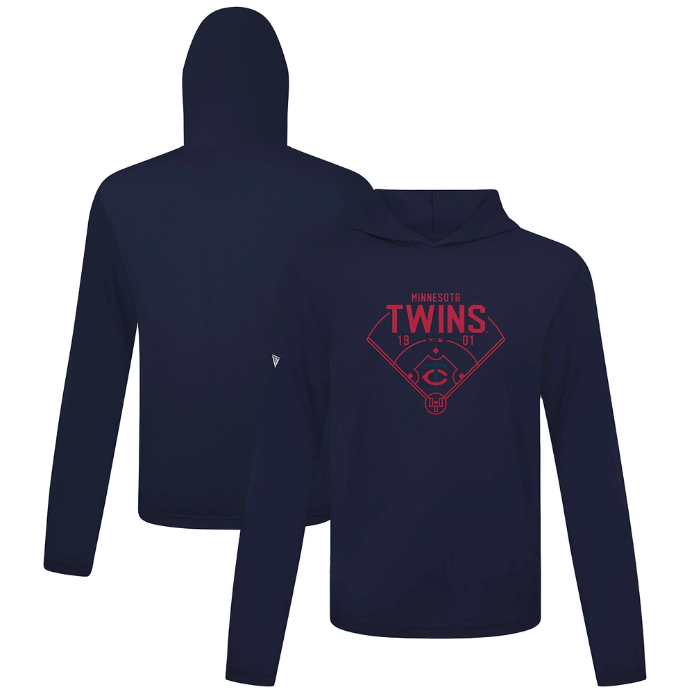 Men's Levelwear Navy Minnesota Twins Anthem Home Field Pullover Hoodie
