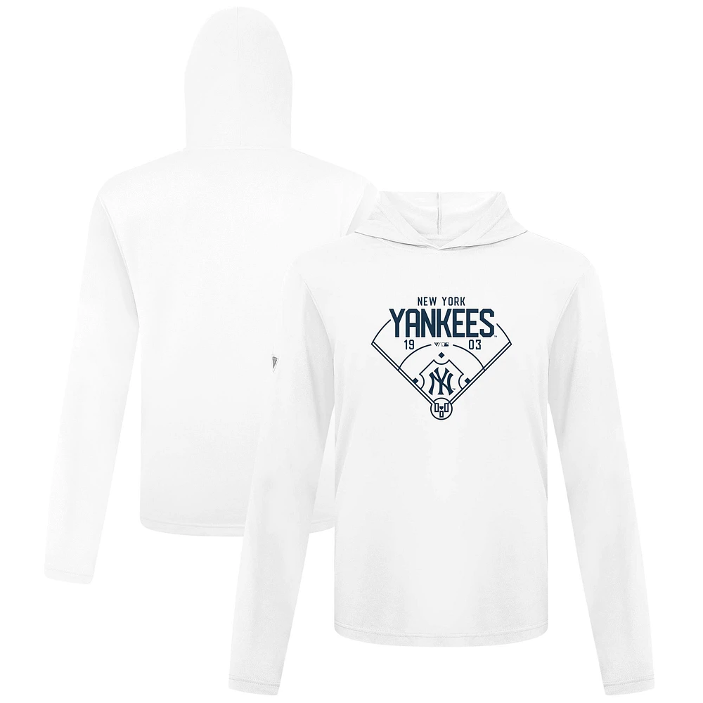 Men's Levelwear White New York Yankees Anthem Home Field Pullover Hoodie