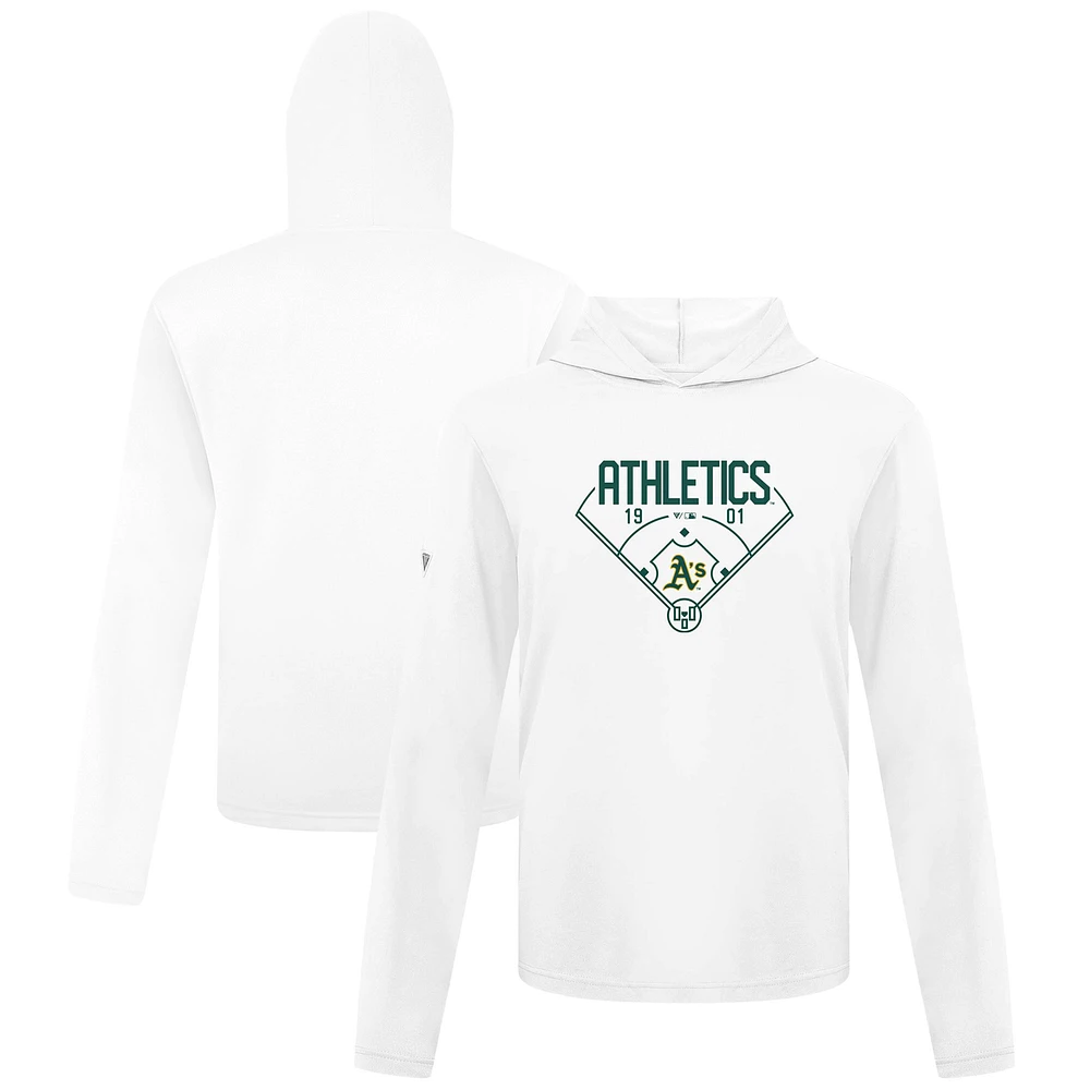 Men's Levelwear White Athletics Anthem Home Field Pullover Hoodie