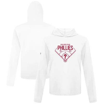 Men's Levelwear White Philadelphia Phillies Anthem Home Field Pullover Hoodie